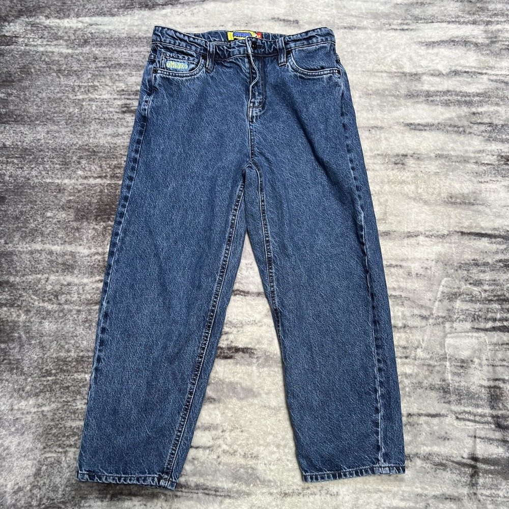 Empyre Blue Jeans Wide and Tapered Leg Size 26x24 Drawstring Embroidered